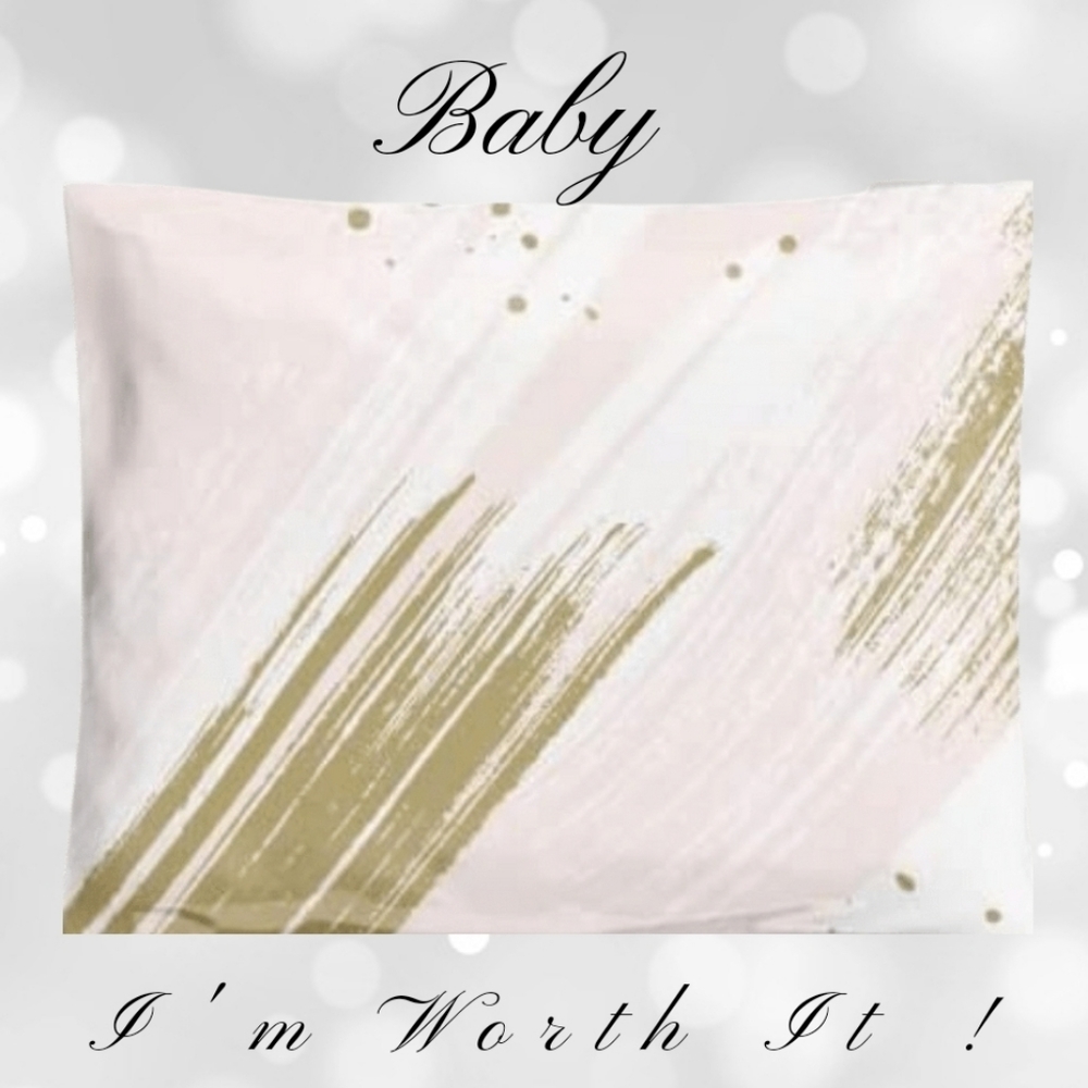 poly mailers 10x13 pink gold white modern poly mailers